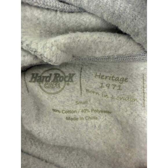 Hard Rock Cafe Hoodie Womens Small Gray Sweatshirt pullover Hollywood California - Picture 3 of 4